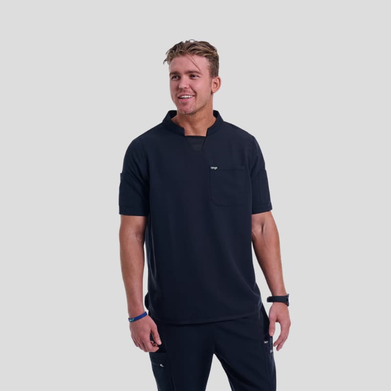 Tango Collar Neck & Straight Pant Men’s Scrub Set