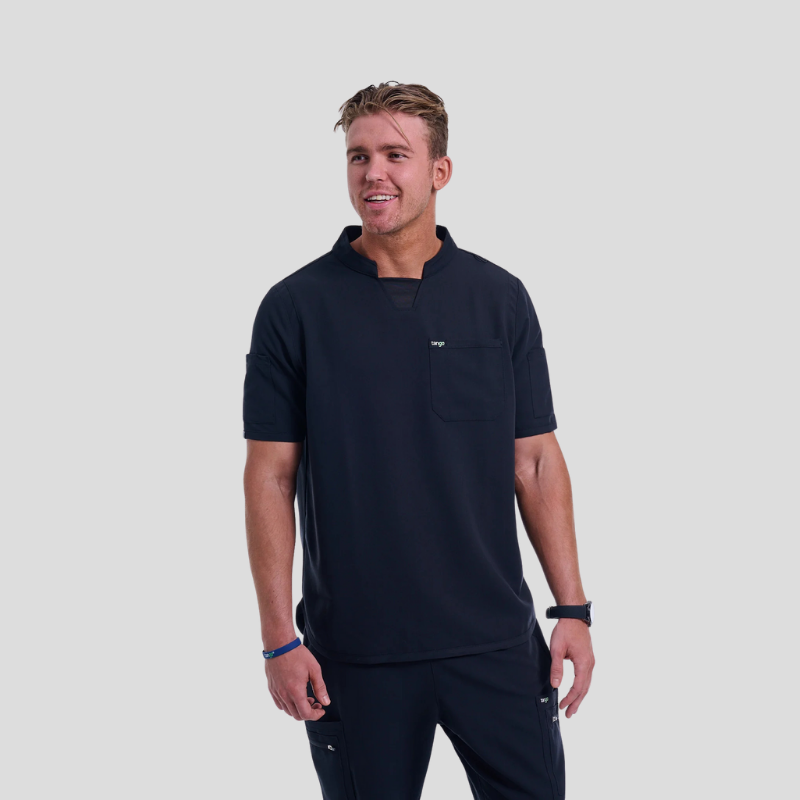 Tango Collar Neck & Straight Pant Men’s Scrub Set