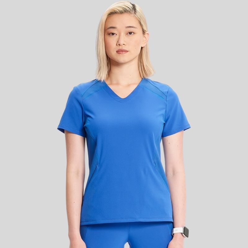 Infinity Women's V-Neck Knit Scrub Set