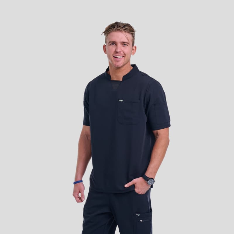 Tango Collar Neck & Straight Pant Men’s Scrub Set