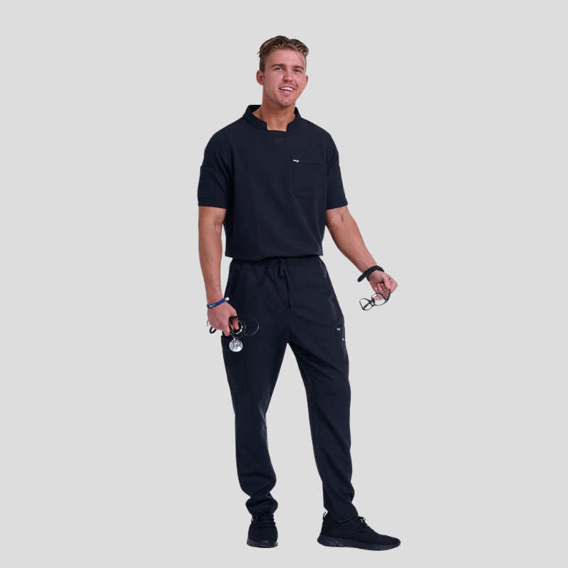 Tango Collar Neck & Straight Pant Men’s Scrub Set