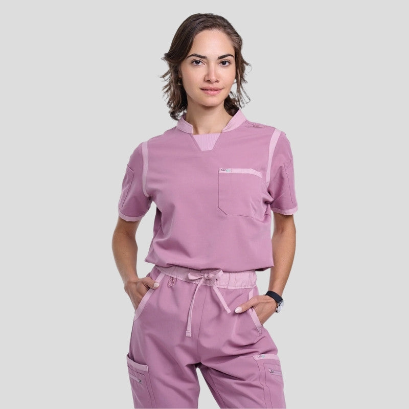 Tango Collar Neck & Straight Pant Women’s Scrub Set