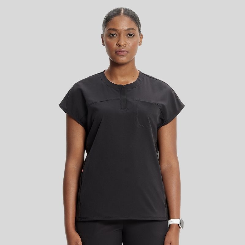 Infinity Women's Henley Knit Scrub Set