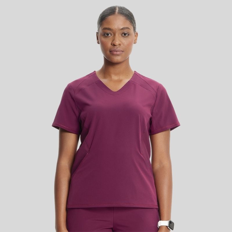Infinity Women's V-Neck Knit Scrub Set