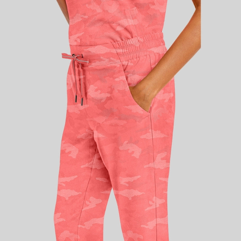 Purple Label Joy & Tate Camo Jogger Women’s Scrub Set