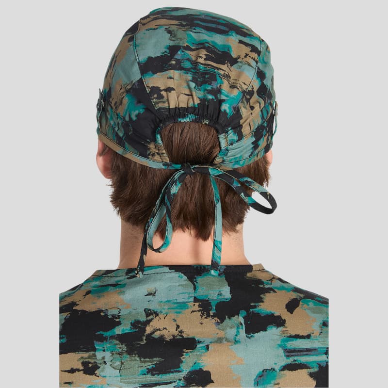 Unisex Print Scrub Hat in Extreme Camo Bronze