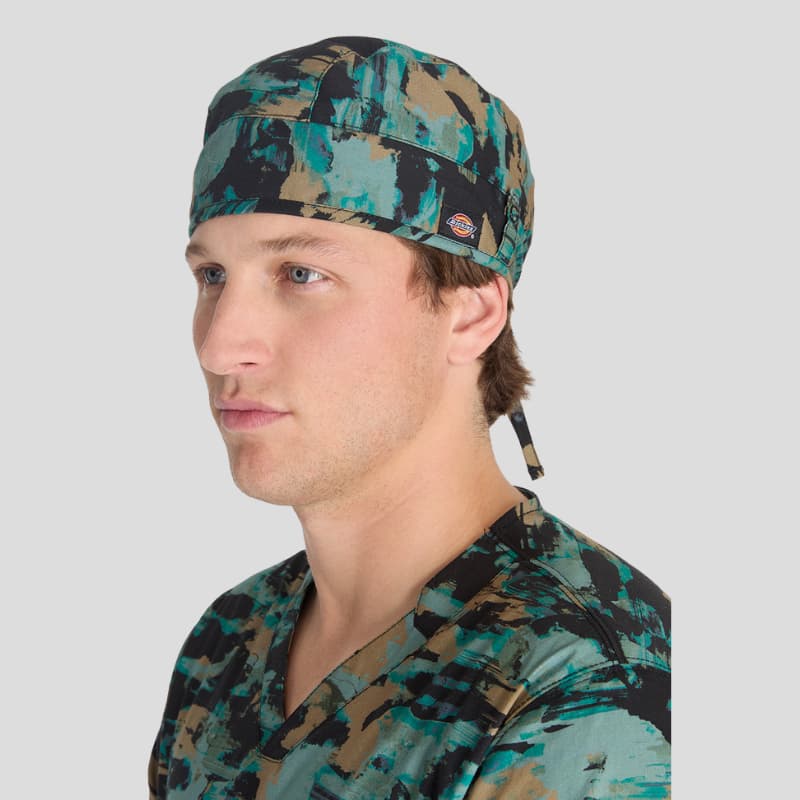 Unisex Print Scrub Hat in Extreme Camo Bronze
