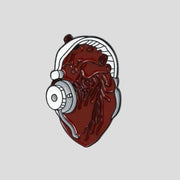Heart Headphones Pin