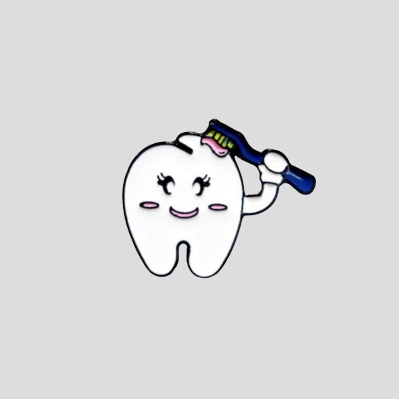 Cute Brushing Tooth Pin
