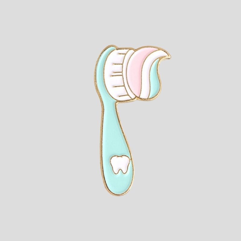 Happy Toothbrush Pin