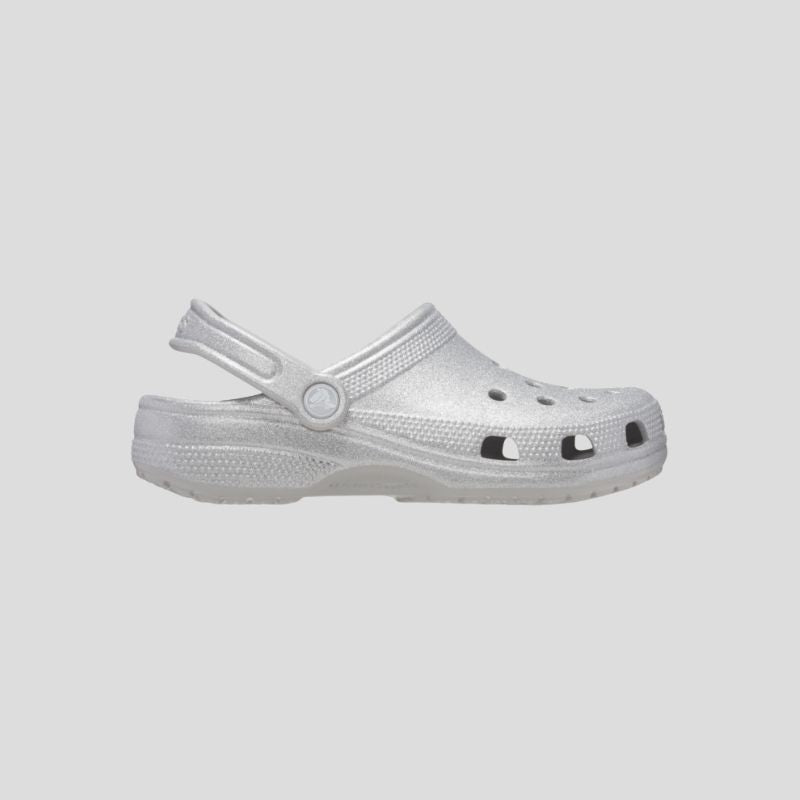 Crocs Classic Silver Glitter Clog